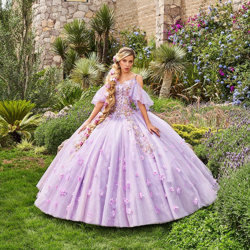 D64-564 — LILA ORO - Caza Blanca Couture Phoenix Quinceañera dress
