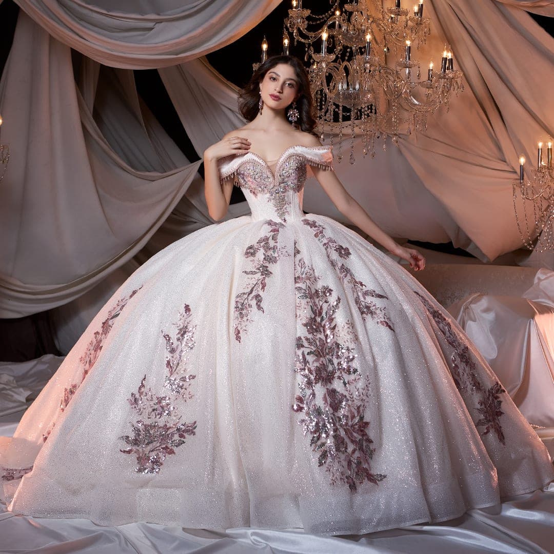 EV44-644 — IVORY - Caza Blanca Couture Phoenix Quinceañera dress