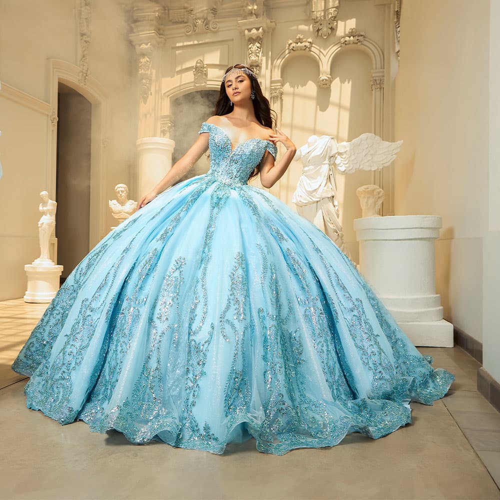 EV58-658 — CELESTE - Caza Blanca Couture Phoenix Quinceañera dress