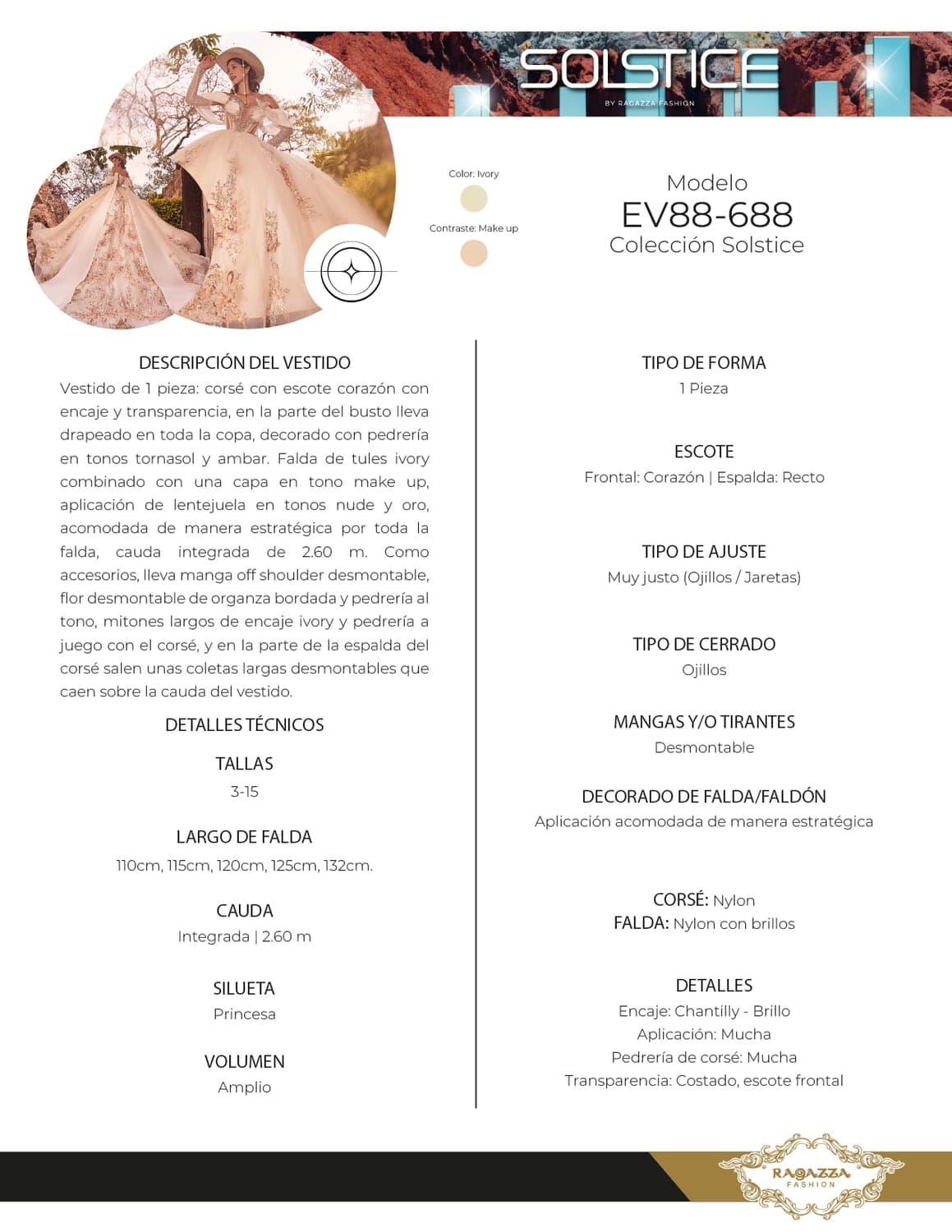 EV88-688 — IVORY MAKE UP - view 3