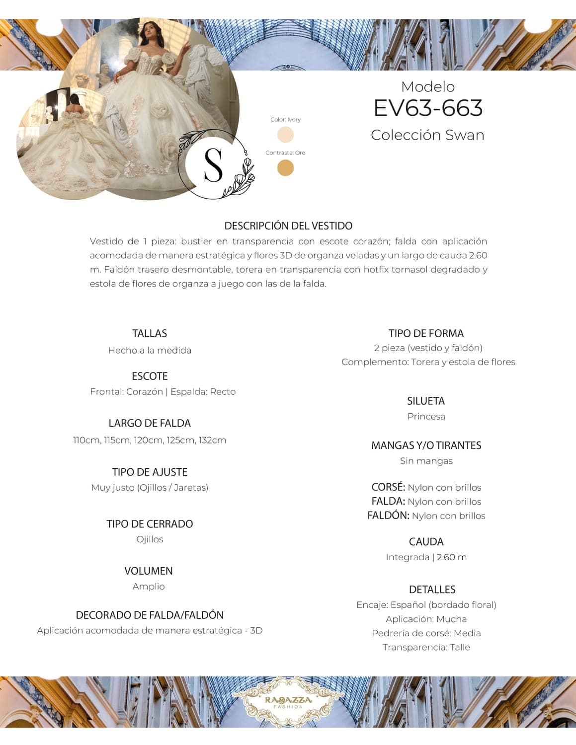 EV63-663 — IVORY ORO - view 3