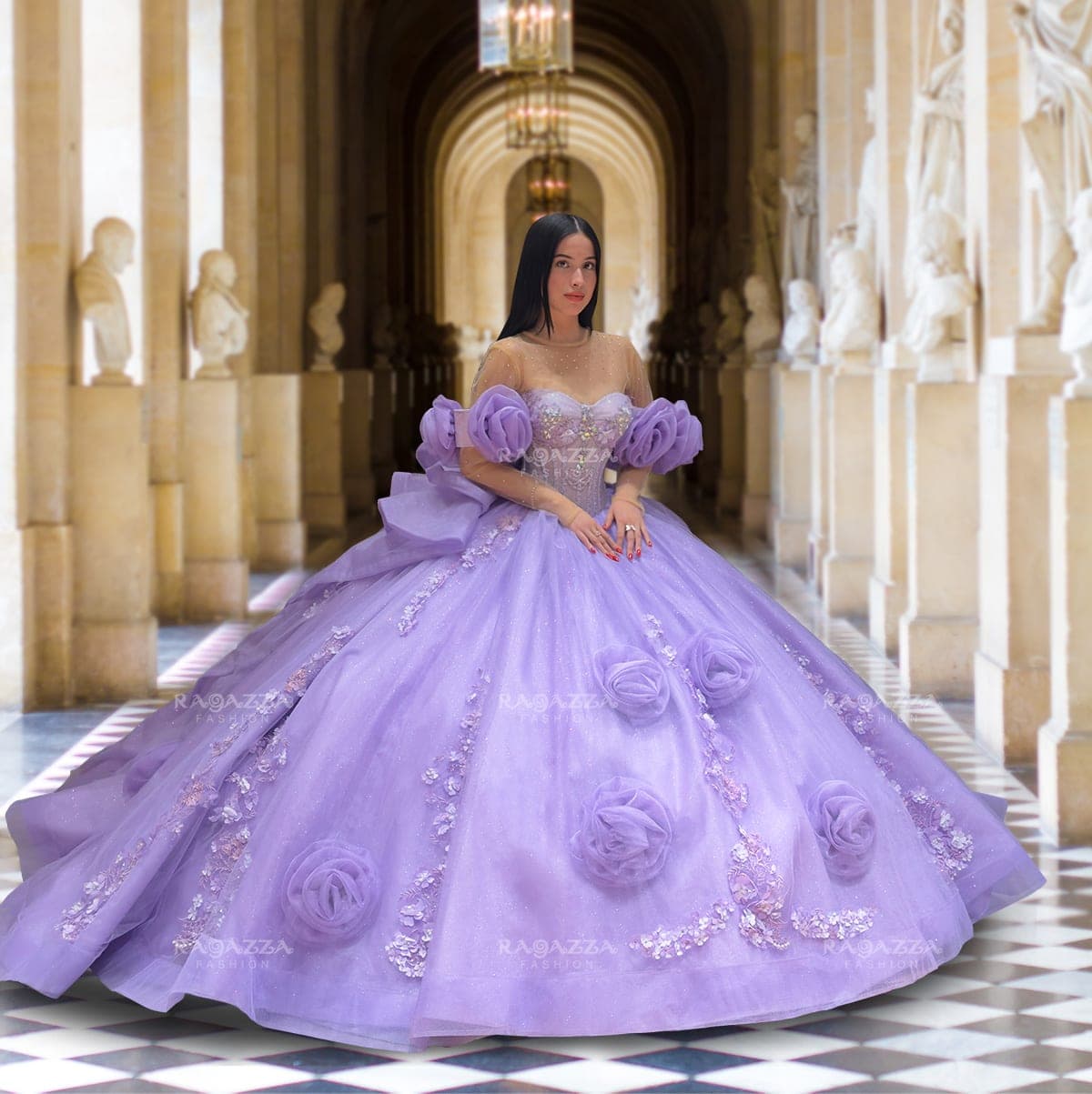 EV63-663 — LILA - Caza Blanca Couture Phoenix Quinceañera dress