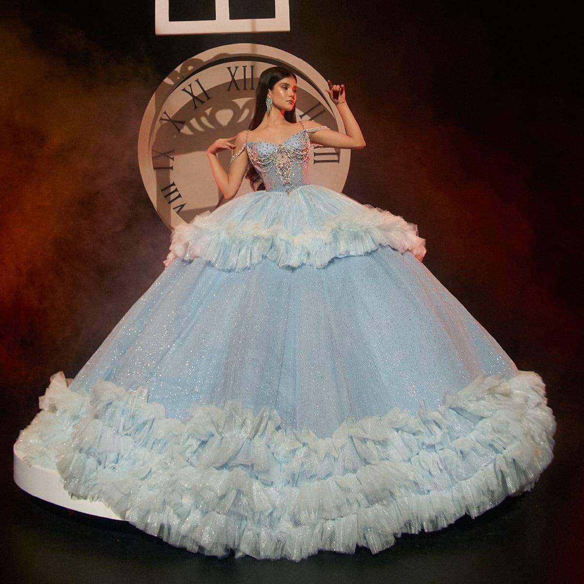 EV78-678 — CELESTE - Caza Blanca Couture Phoenix Quinceañera dress