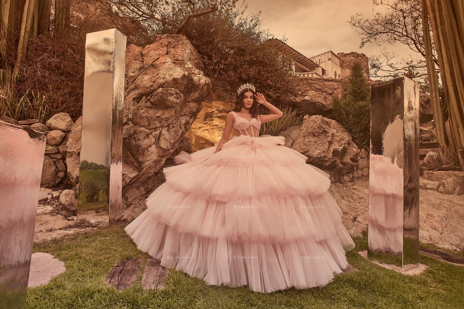 EV89-689 — ROSA - Caza Blanca Couture Phoenix Quinceañera dress
