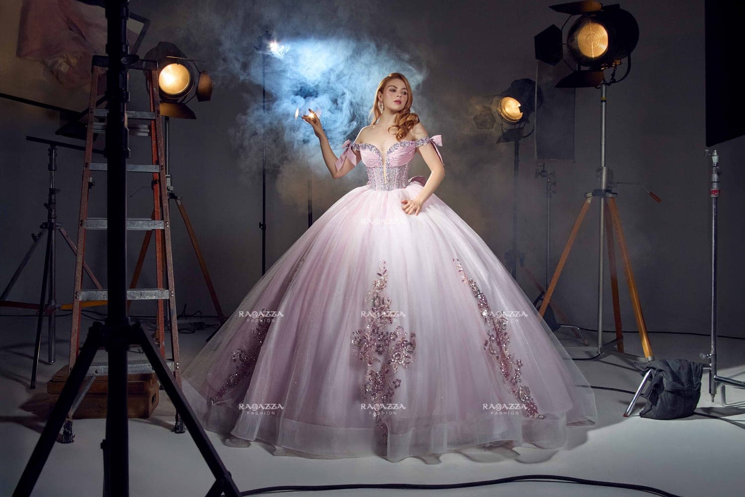 NRA-013 — BLUSH - Caza Blanca Couture Phoenix Quinceañera dress