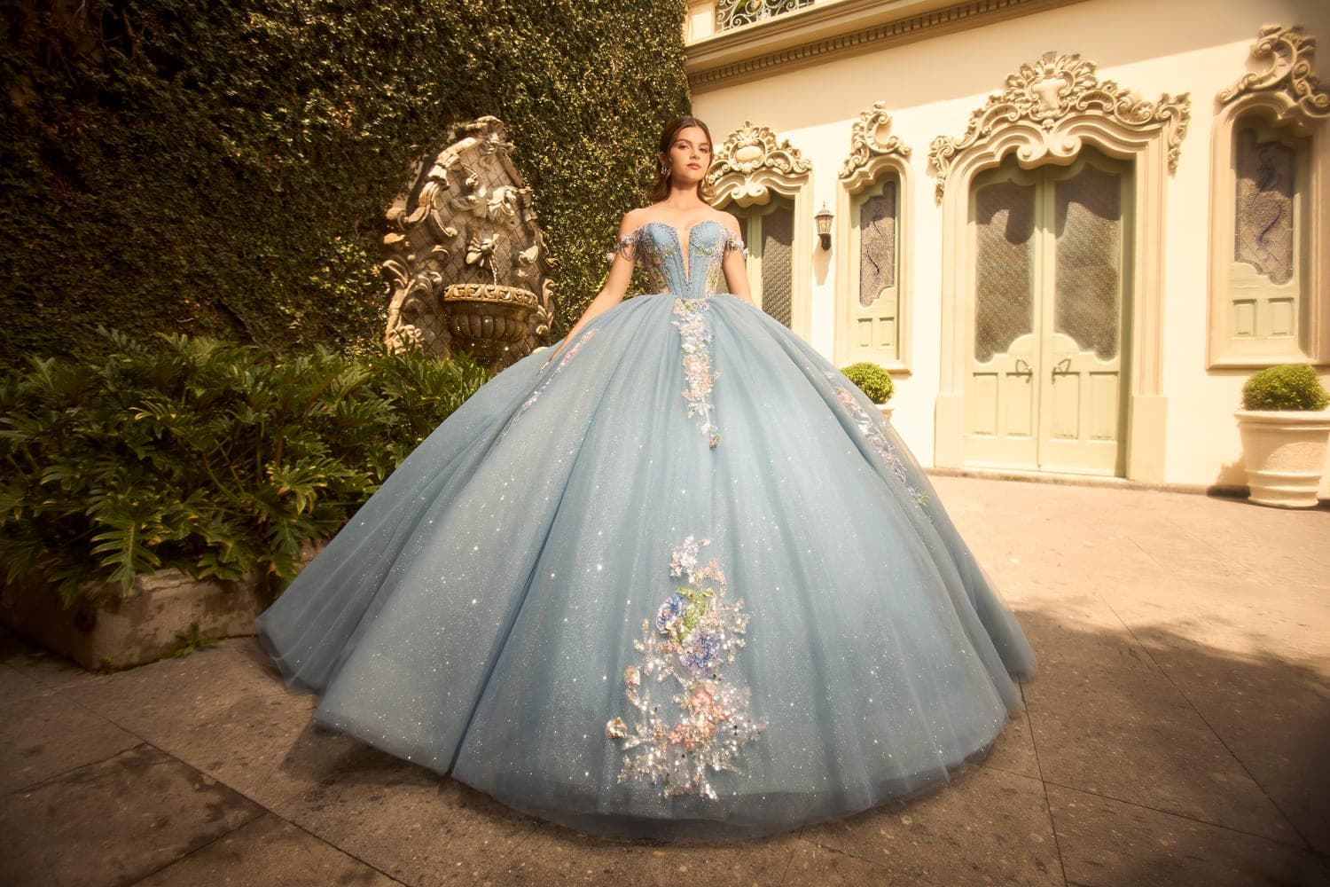 PRC0-034 — CELESTE - Caza Blanca Couture Phoenix Quinceañera dress