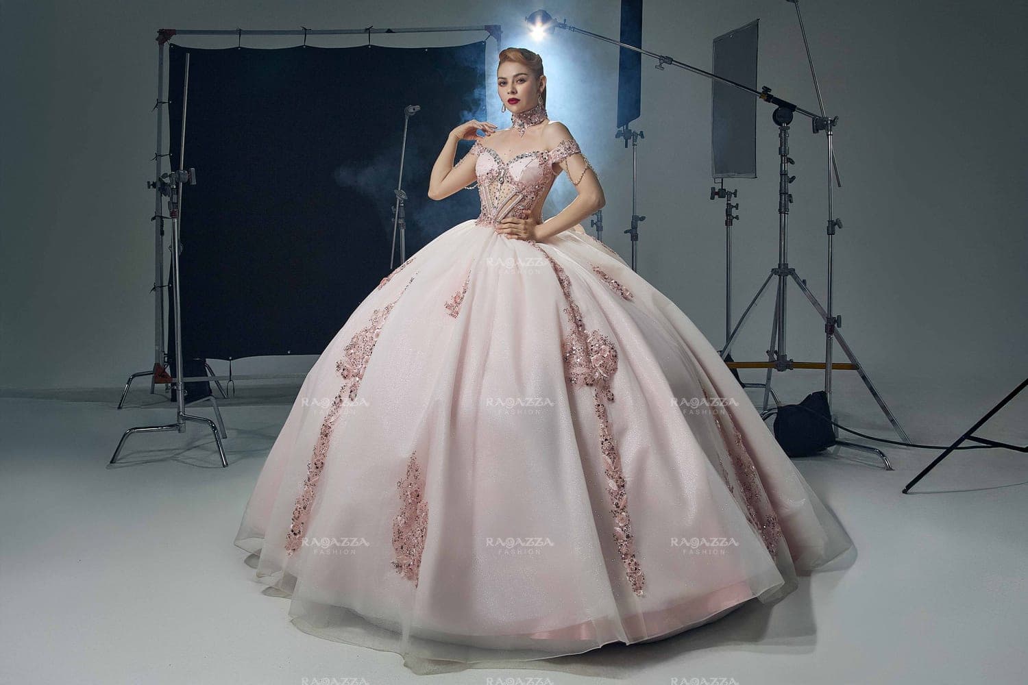PRC0-038 — ROSA - Caza Blanca Couture Phoenix Quinceañera dress